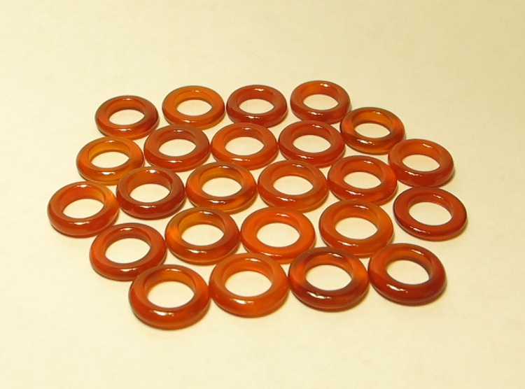 NICKEL SILVER 12MM AMBER AGATE STRIPPING GUIDE FOR YOUR BAMBOO ROD TWO 2